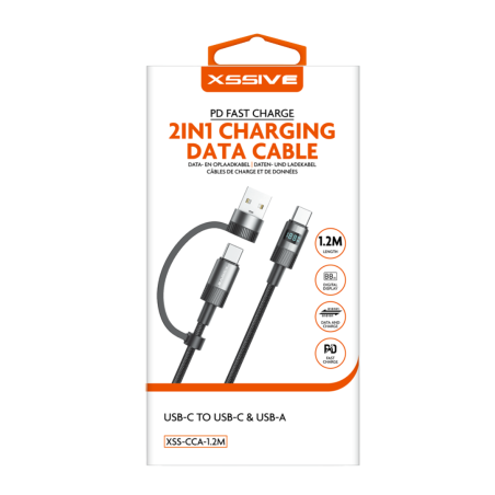 Câble de Charge 2-en-1 USB-C/USB-C et USB-A 1 | Smarty Paris